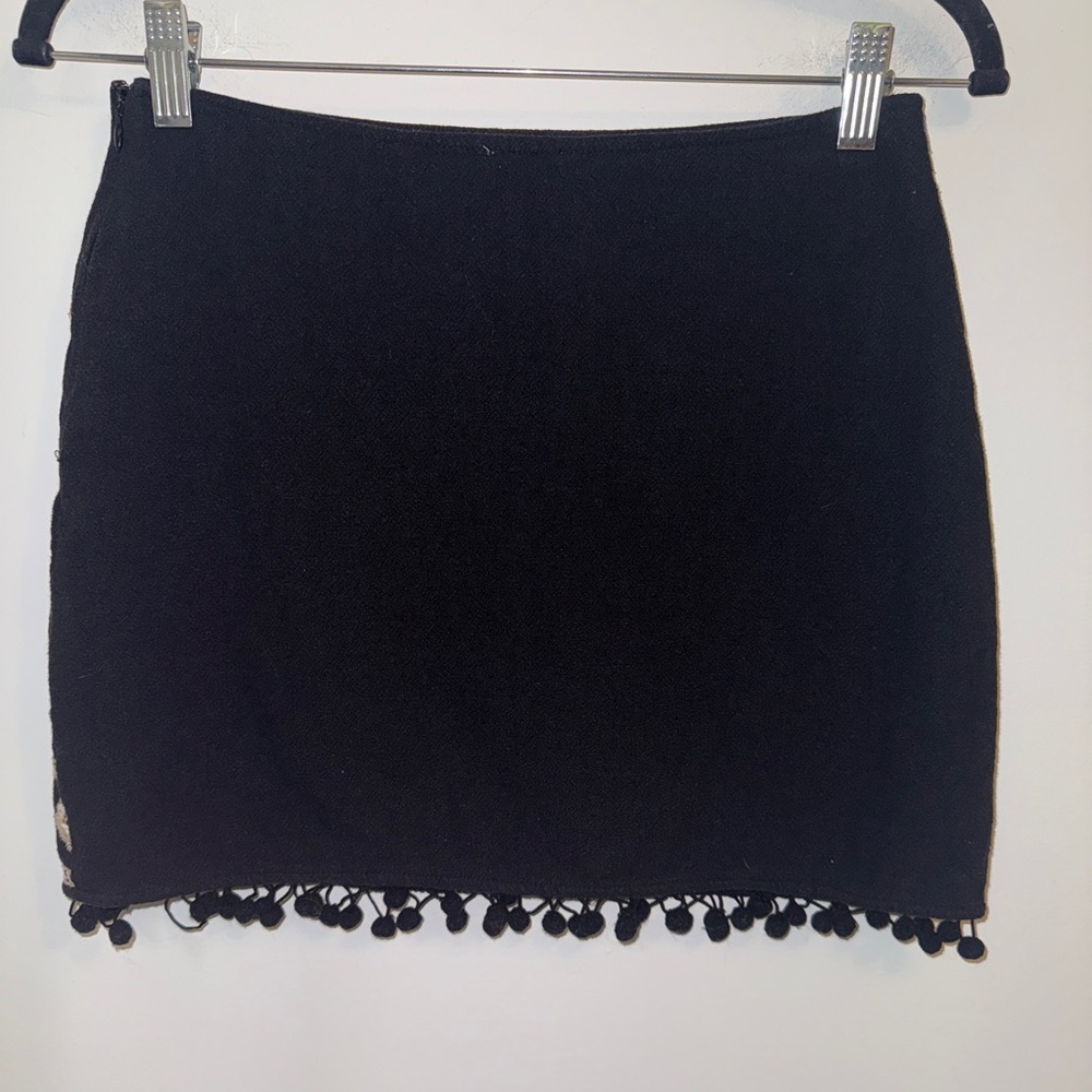 Umgee Boho Festival Embroidered Mini Skirt Birds Floral Pom Trim – Size Small - Picture 8 of 13